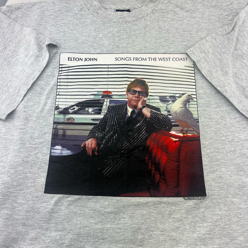 2001 Elton John “Song From the West Coast Tour” T Shirt Large